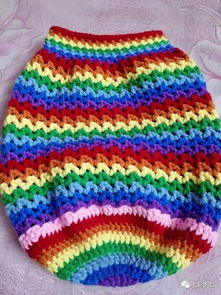 彩虹购物包钩针编织教程,色彩鲜艳,实用性强,出门背它就够了